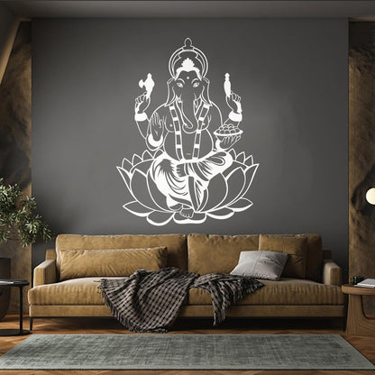 Wall Decals Paster Paper India Hinduism Elephant God Ganesha Art Decoration