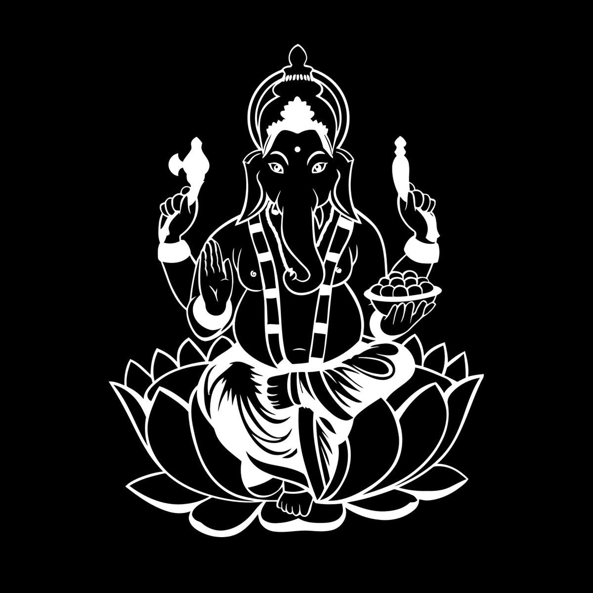 Wall Decals Paster Paper India Hinduism Elephant God Ganesha Art Decoration