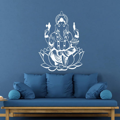 Wall Decals Paster Paper India Hinduism Elephant God Ganesha Art Decoration