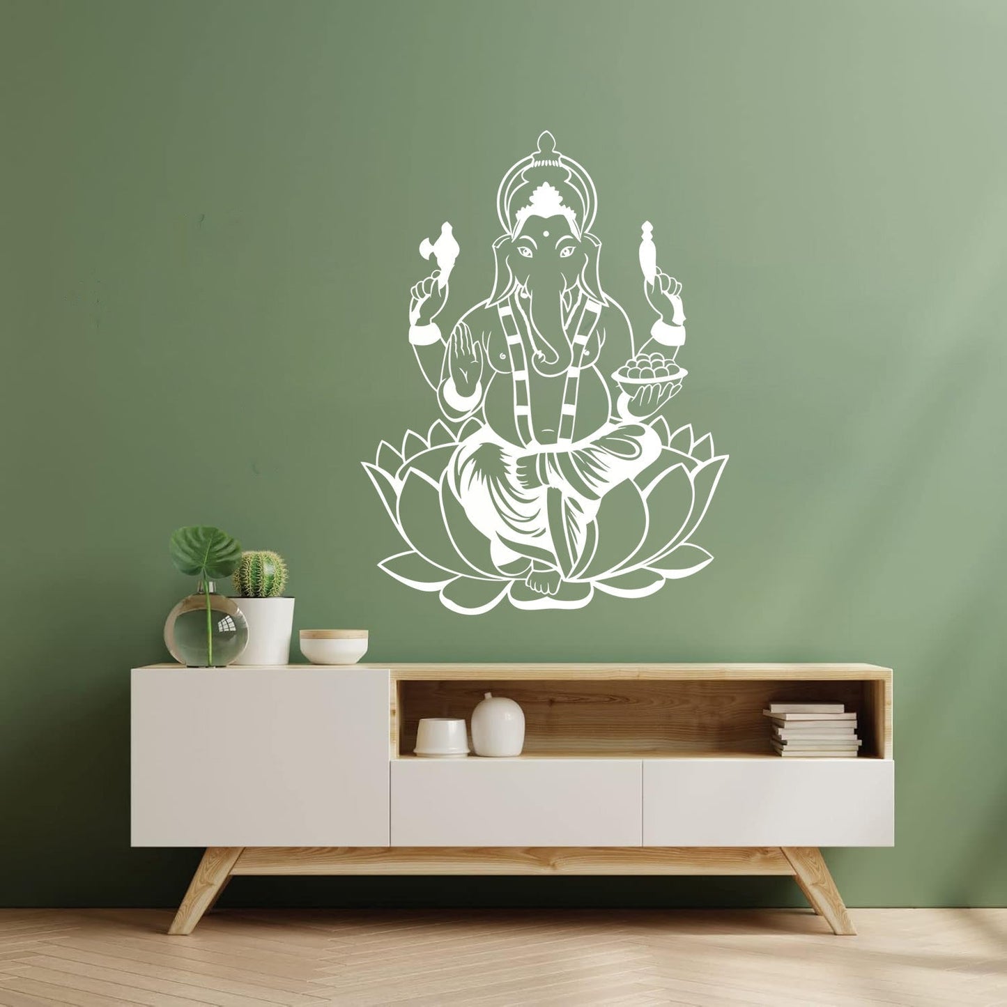 Wall Decals Paster Paper India Hinduism Elephant God Ganesha Art Decoration