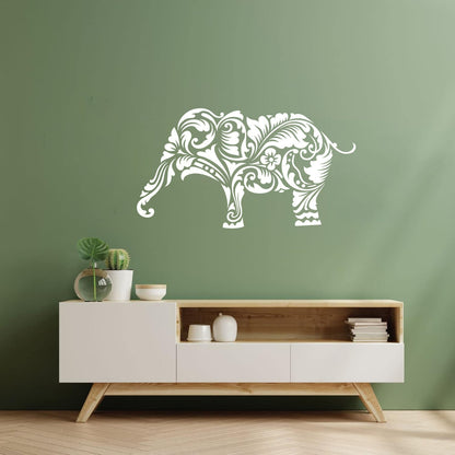 Vinyl Wall Stickers Indian Elephant Animal Hindu Buddhism Wall Beautification