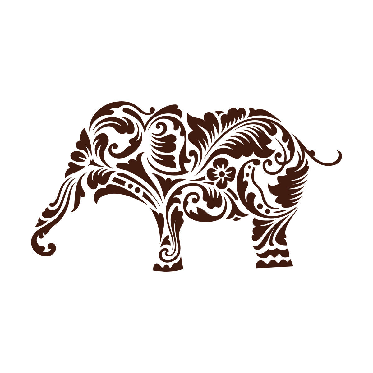 Vinyl Wall Stickers Indian Elephant Animal Hindu Buddhism Wall Beautification
