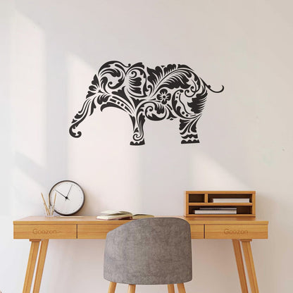 Vinyl Wall Stickers Indian Elephant Animal Hindu Buddhism Wall Beautification