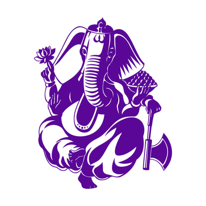 Mural And Wall Vinyl Decal Indian God Ganesha Elephant Hinduism Store Decoration