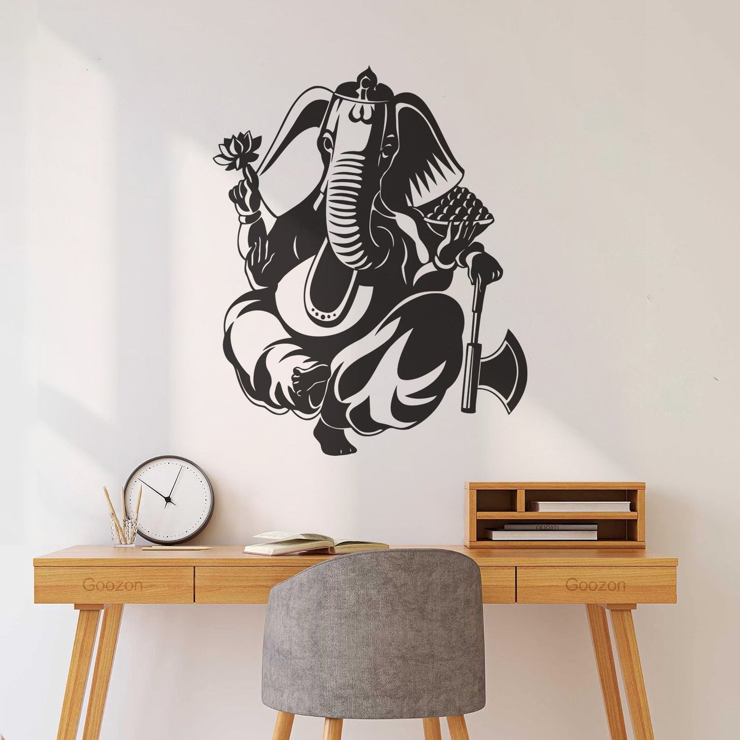 Mural And Wall Vinyl Decal Indian God Ganesha Elephant Hinduism Store Decoration