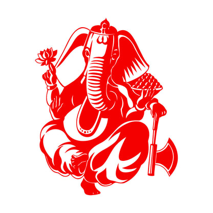 Mural And Wall Vinyl Decal Indian God Ganesha Elephant Hinduism Store Decoration