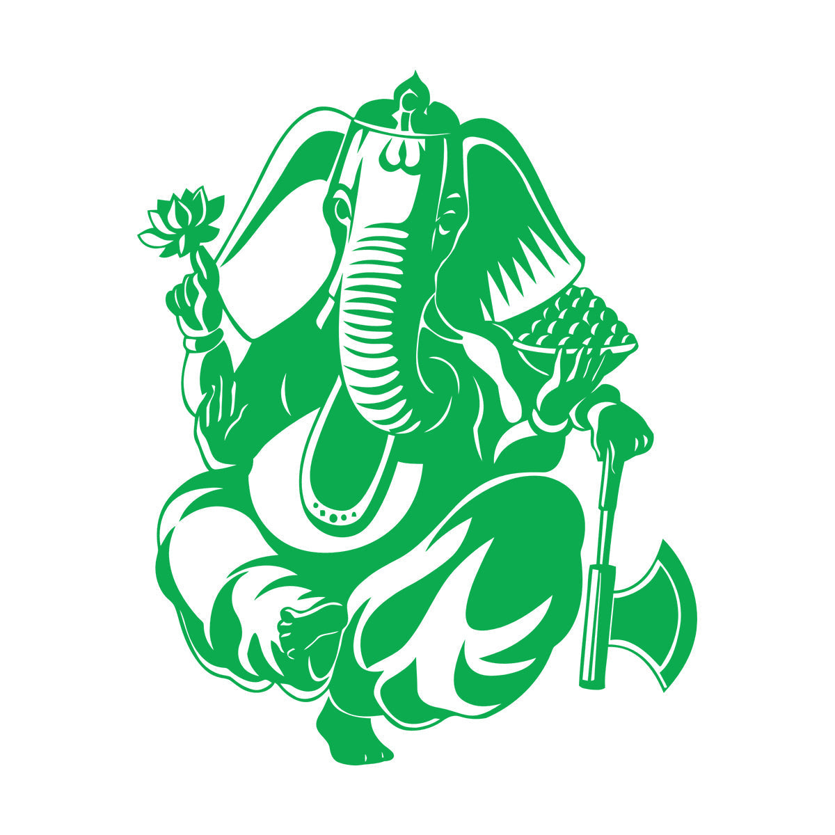 Mural And Wall Vinyl Decal Indian God Ganesha Elephant Hinduism Store Decoration