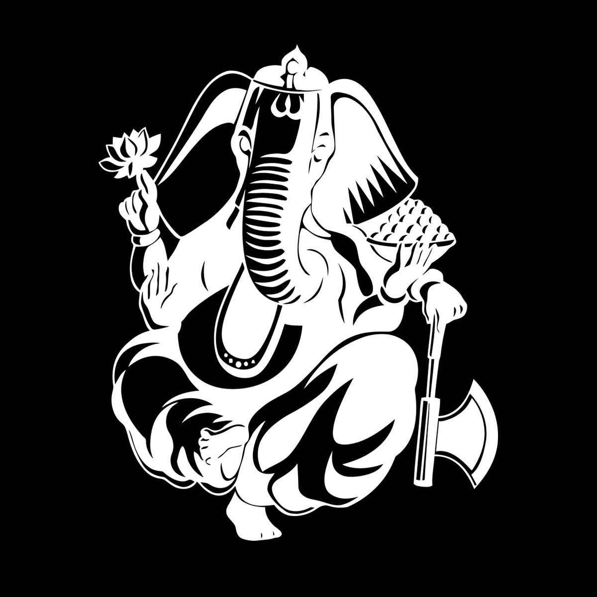 Mural And Wall Vinyl Decal Indian God Ganesha Elephant Hinduism Store Decoration