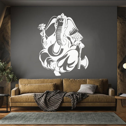 Mural And Wall Vinyl Decal Indian God Ganesha Elephant Hinduism Store Decoration