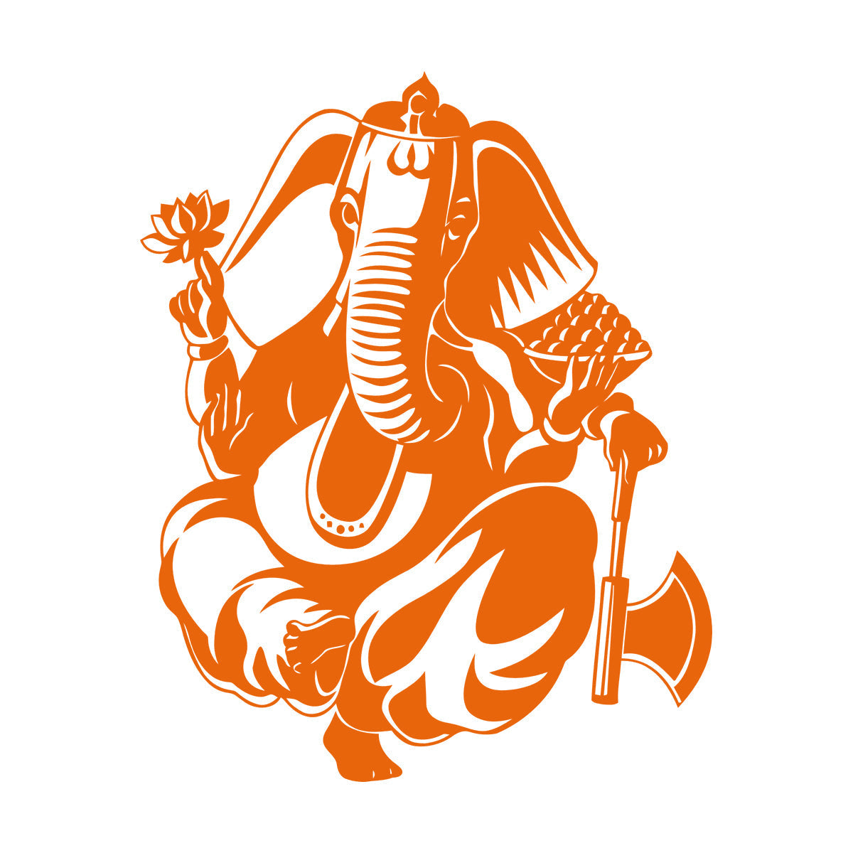 Mural And Wall Vinyl Decal Indian God Ganesha Elephant Hinduism Store Decoration
