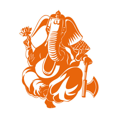 Mural And Wall Vinyl Decal Indian God Ganesha Elephant Hinduism Store Decoration