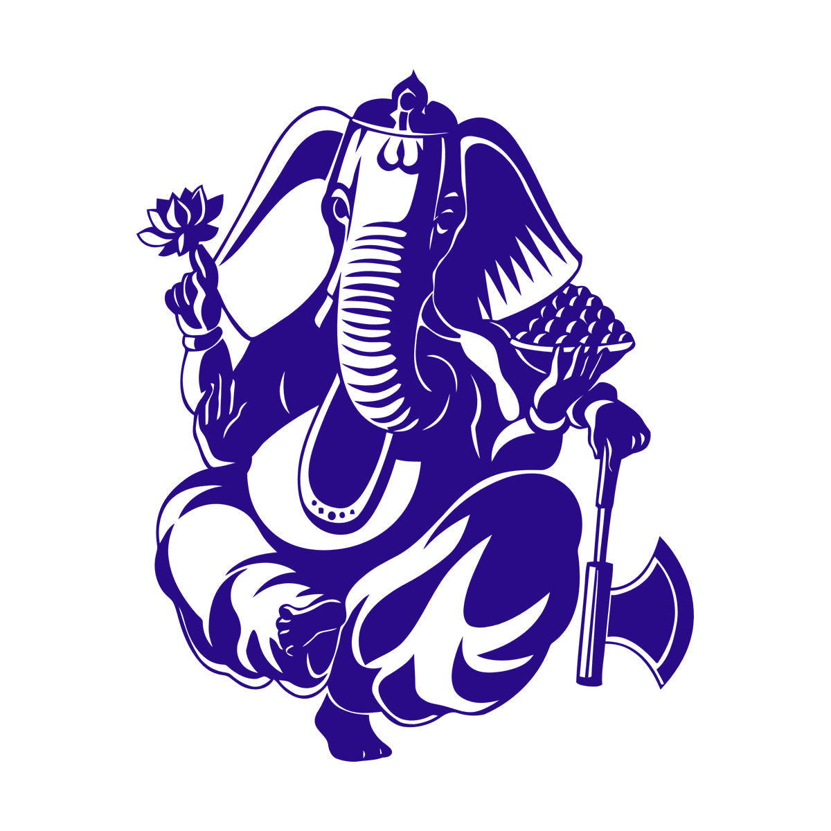 Mural And Wall Vinyl Decal Indian God Ganesha Elephant Hinduism Store Decoration