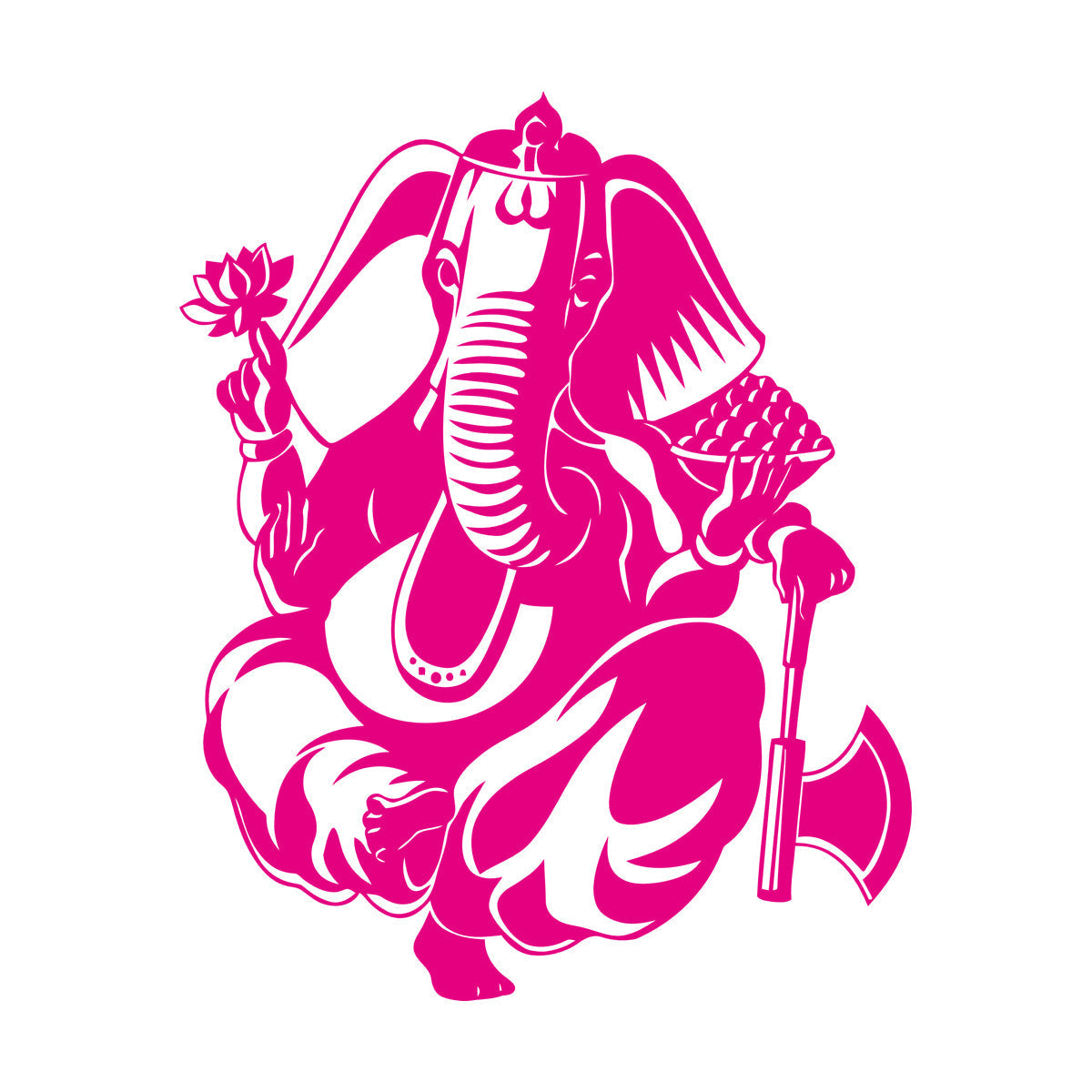 Mural And Wall Vinyl Decal Indian God Ganesha Elephant Hinduism Store Decoration