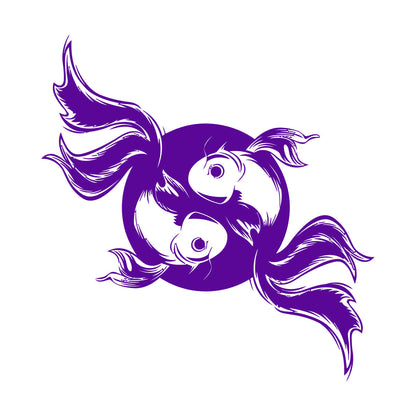 Engraving Decals Koi Carp Japanese Fish Asian Style Yin Yang Personalized Customization