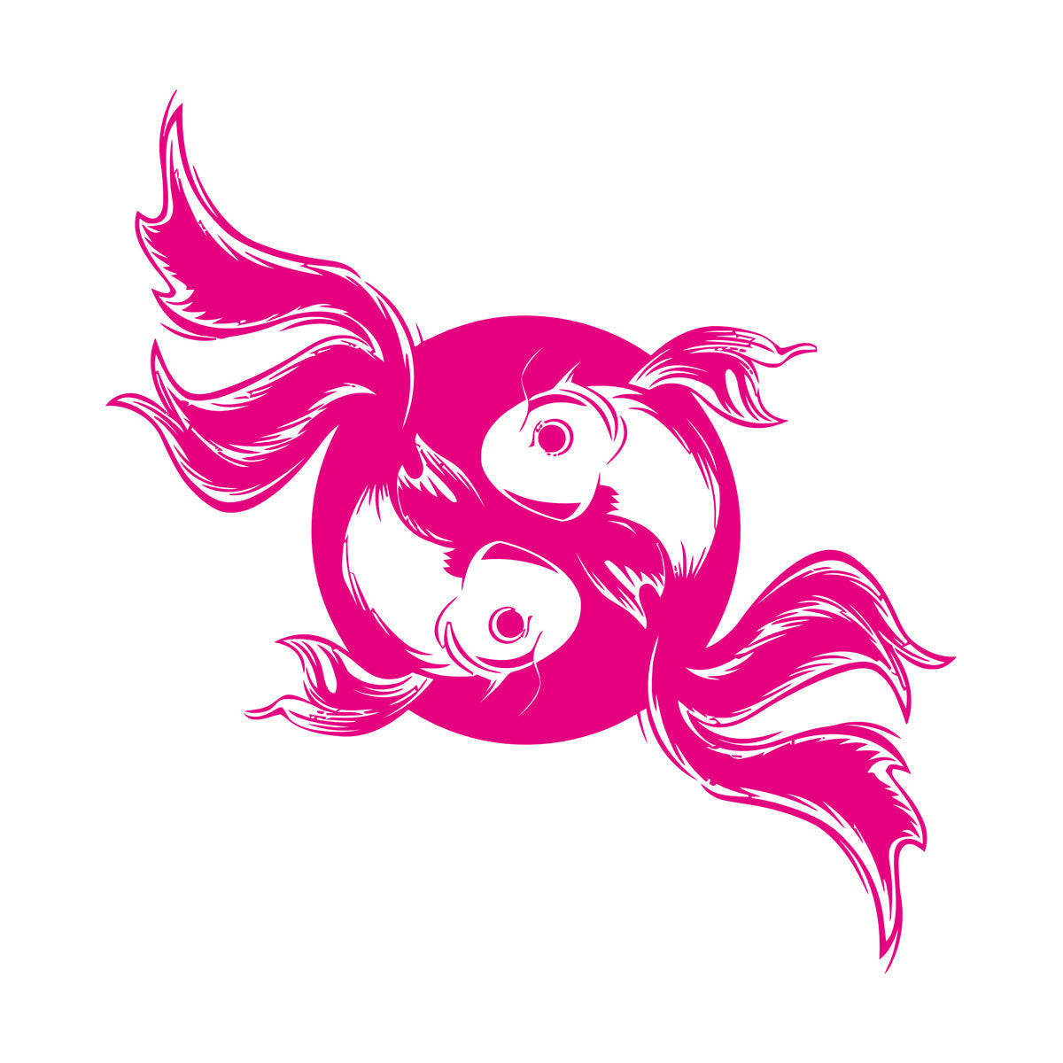 Engraving Decals Koi Carp Japanese Fish Asian Style Yin Yang Personalized Customization