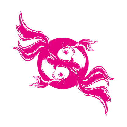 Engraving Decals Koi Carp Japanese Fish Asian Style Yin Yang Personalized Customization