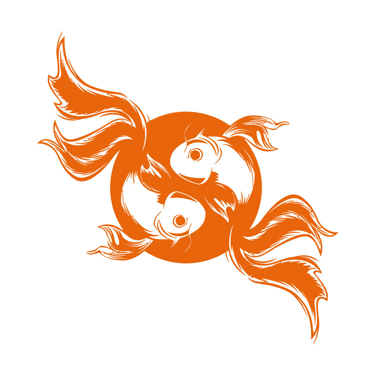 Engraving Decals Koi Carp Japanese Fish Asian Style Yin Yang Personalized Customization