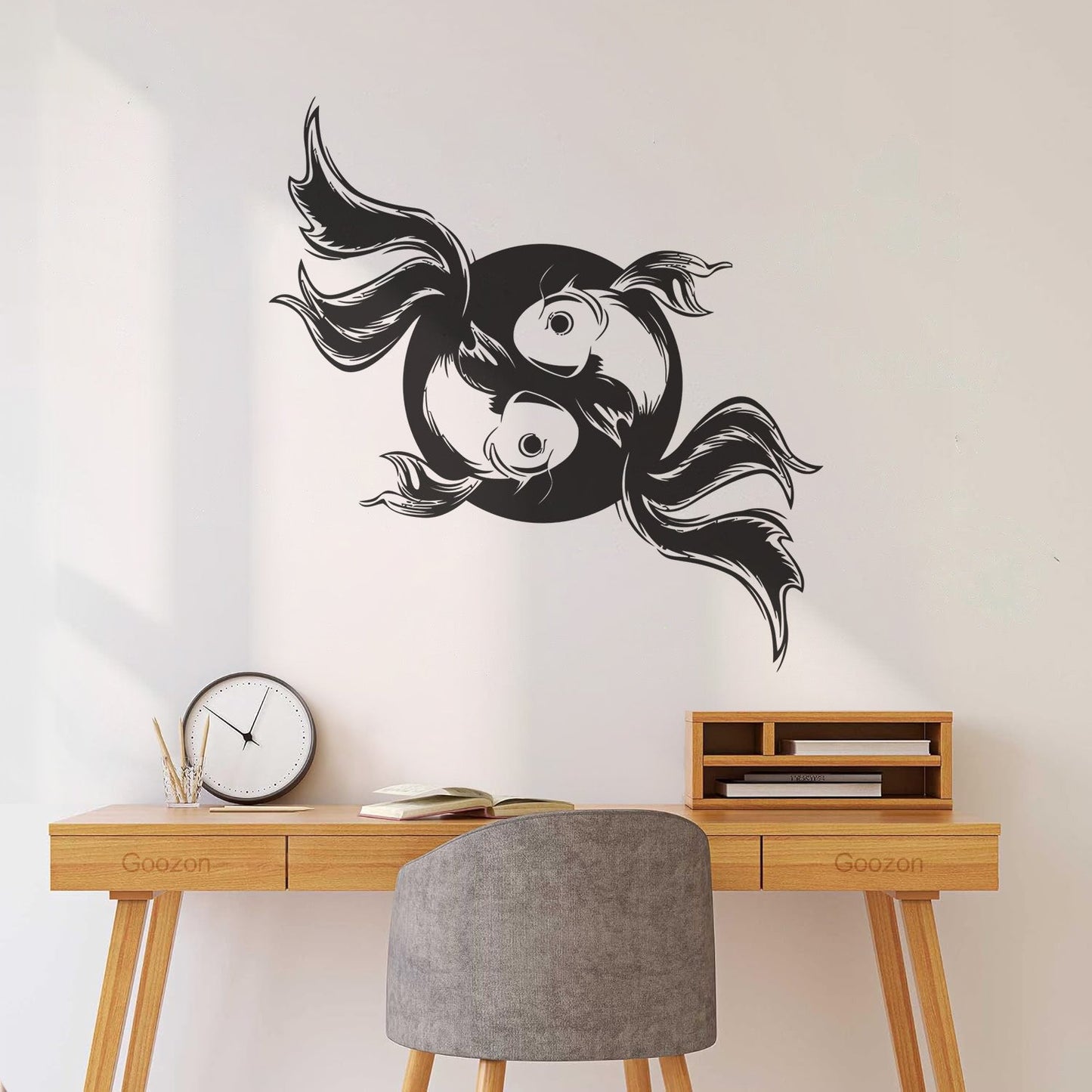 Engraving Decals Koi Carp Japanese Fish Asian Style Yin Yang Personalized Customization