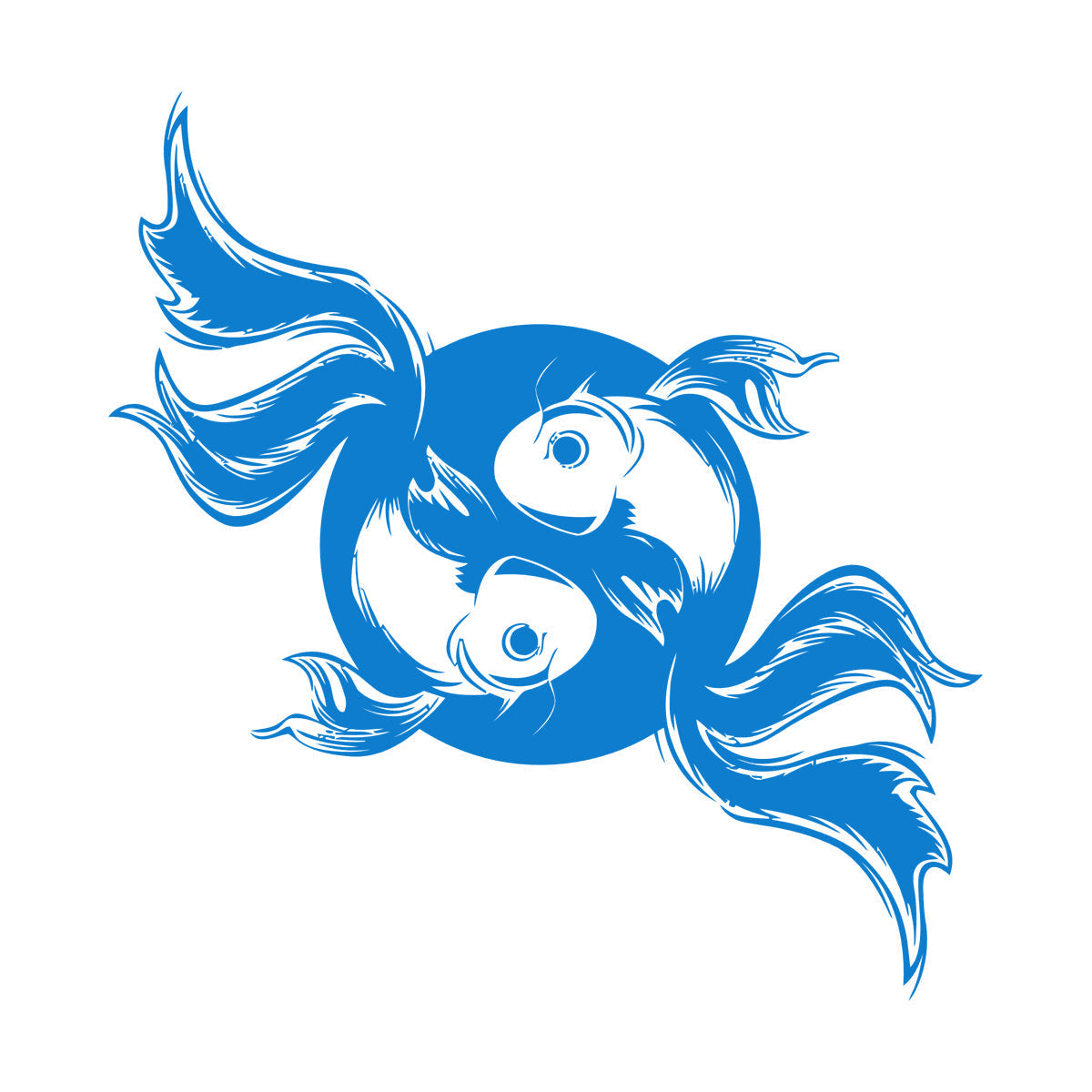 Engraving Decals Koi Carp Japanese Fish Asian Style Yin Yang Personalized Customization