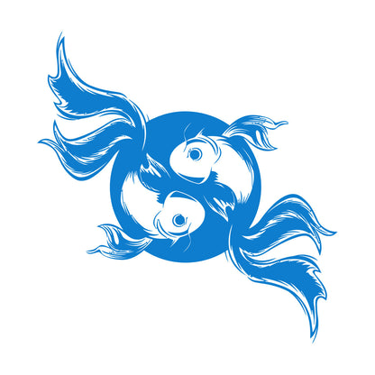 Engraving Decals Koi Carp Japanese Fish Asian Style Yin Yang Personalized Customization