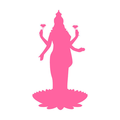 Mural And Wall Vinyl Decal Lakshmi Goddess Hinduism Hindu God Lotus Can Modify And Add Information