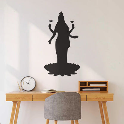 Mural And Wall Vinyl Decal Lakshmi Goddess Hinduism Hindu God Lotus Can Modify And Add Information