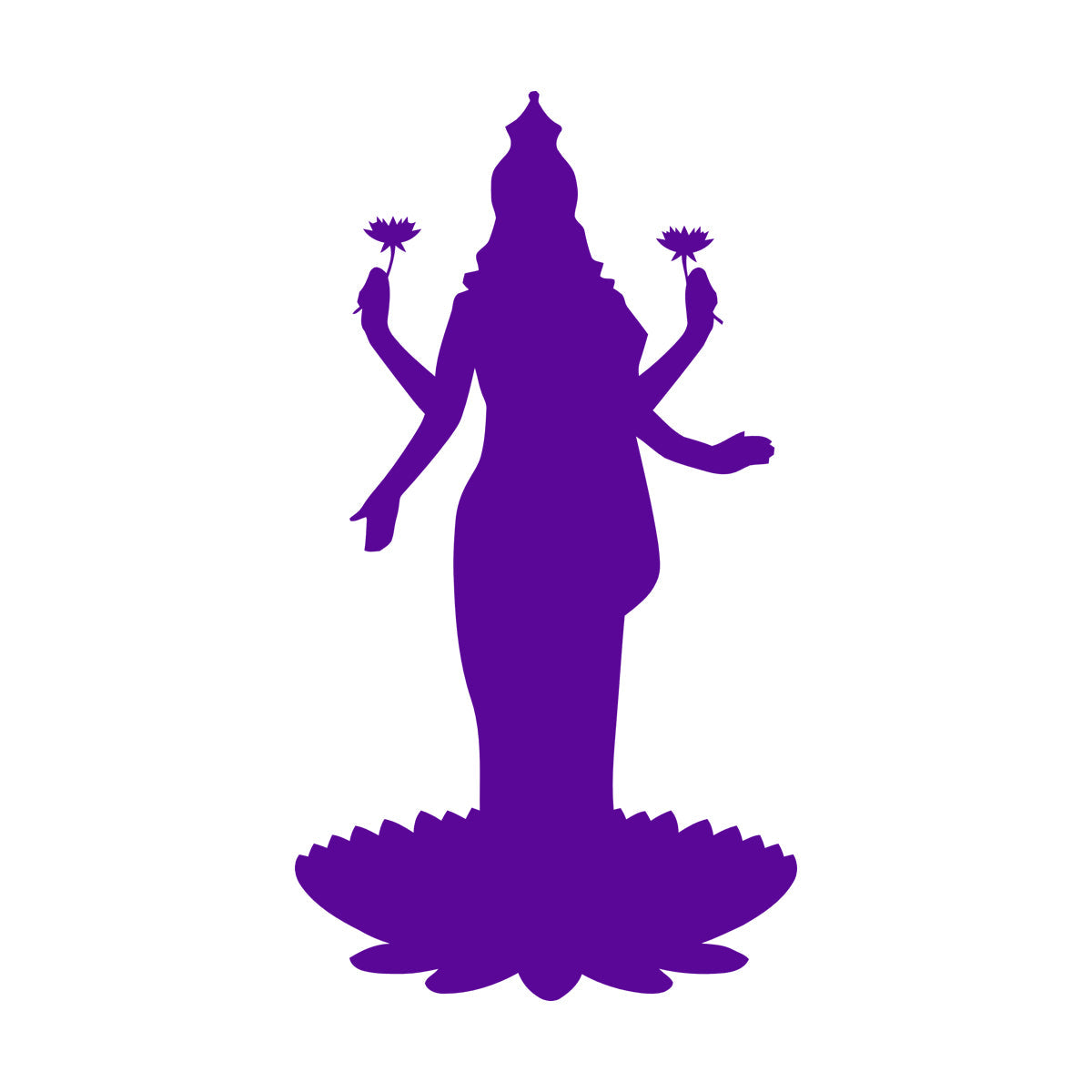 Mural And Wall Vinyl Decal Lakshmi Goddess Hinduism Hindu God Lotus Can Modify And Add Information