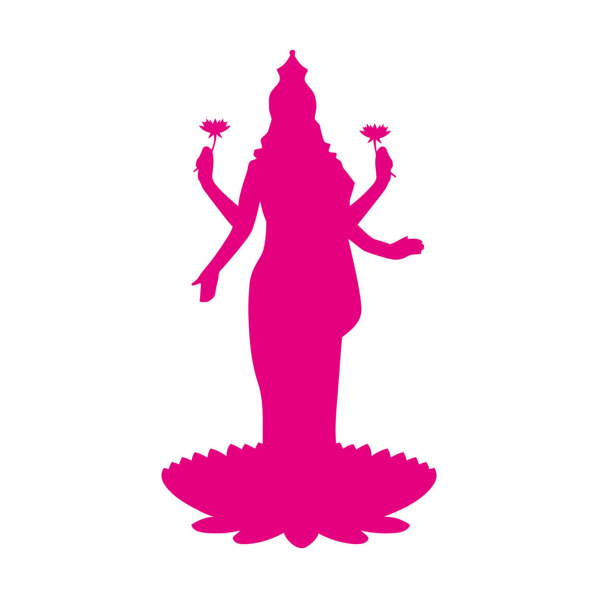 Mural And Wall Vinyl Decal Lakshmi Goddess Hinduism Hindu God Lotus Can Modify And Add Information