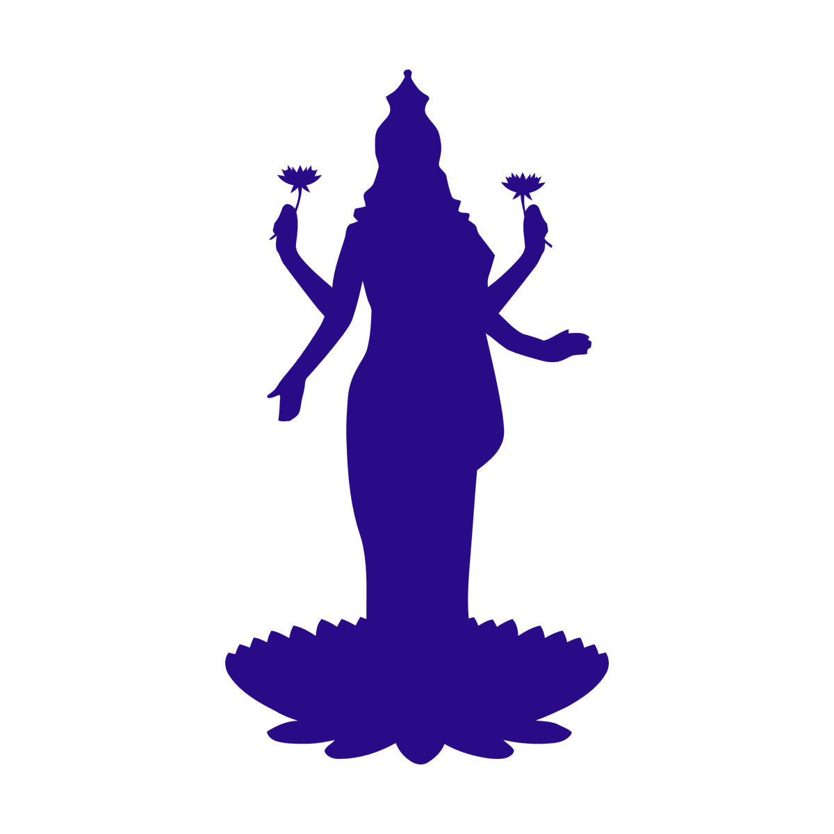Mural And Wall Vinyl Decal Lakshmi Goddess Hinduism Hindu God Lotus Can Modify And Add Information