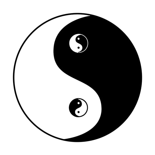 Lettering Decals Light Dark Yin Yang Meditation Zen Removable Without Leaving Glue