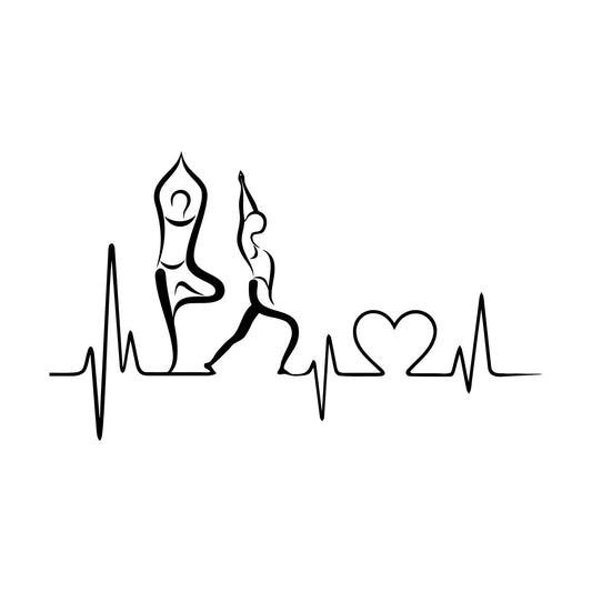 Listen To Your Body Health Care Cardiography Wall Decals Pvc Self Adhesive