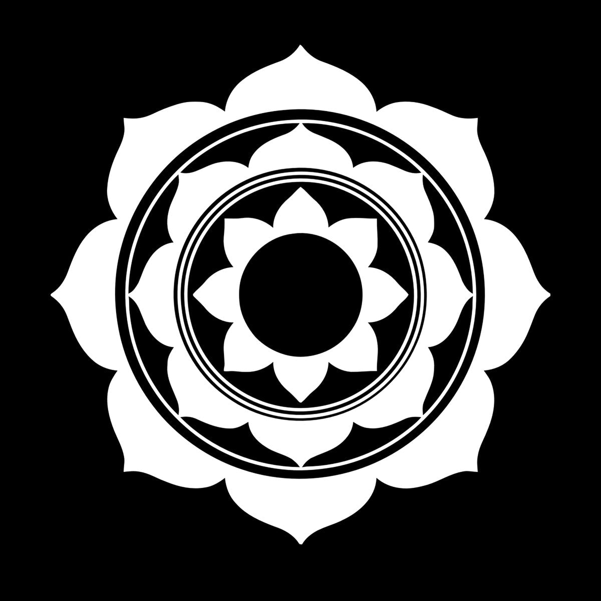 Engraving Decals Lotus Mandala Buddhism Multiple Size Options