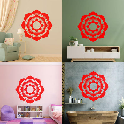 Engraving Decals Lotus Mandala Buddhism Multiple Size Options