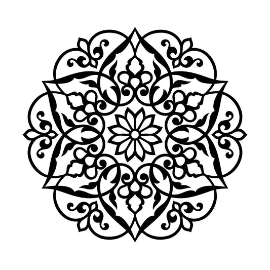 Wall Stickers Paster Paper Lotus Mandala Ornament Buddhism It Won'T Fall Off