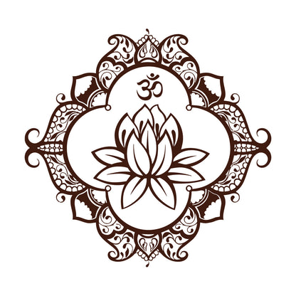 Wall Vinyl Sticker Decor Lotus Mandala Ornament Buddhism Personalized Customization