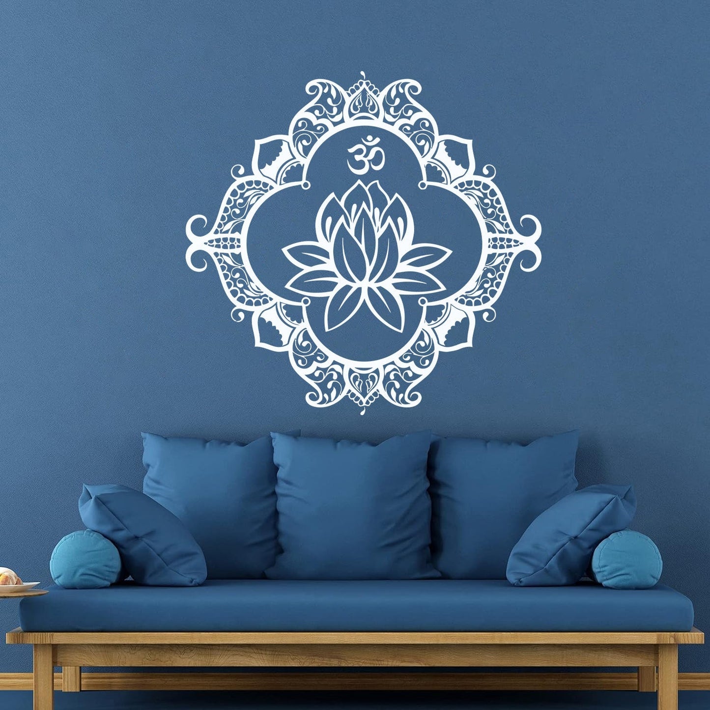 Wall Vinyl Sticker Decor Lotus Mandala Ornament Buddhism Personalized Customization