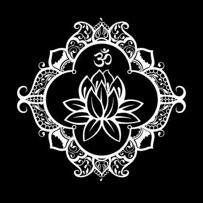 Wall Vinyl Sticker Decor Lotus Mandala Ornament Buddhism Personalized Customization