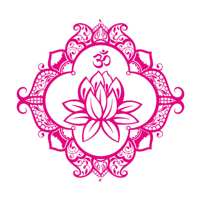 Wall Vinyl Sticker Decor Lotus Mandala Ornament Buddhism Personalized Customization