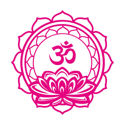 Fine Carving Decals Lotus Om Mantra Meditation Mandala Hinduism Wall Beautification