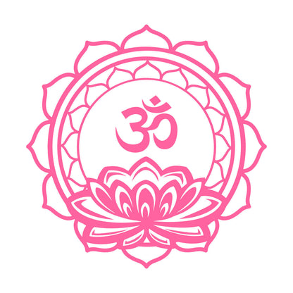 Fine Carving Decals Lotus Om Mantra Meditation Mandala Hinduism Wall Beautification