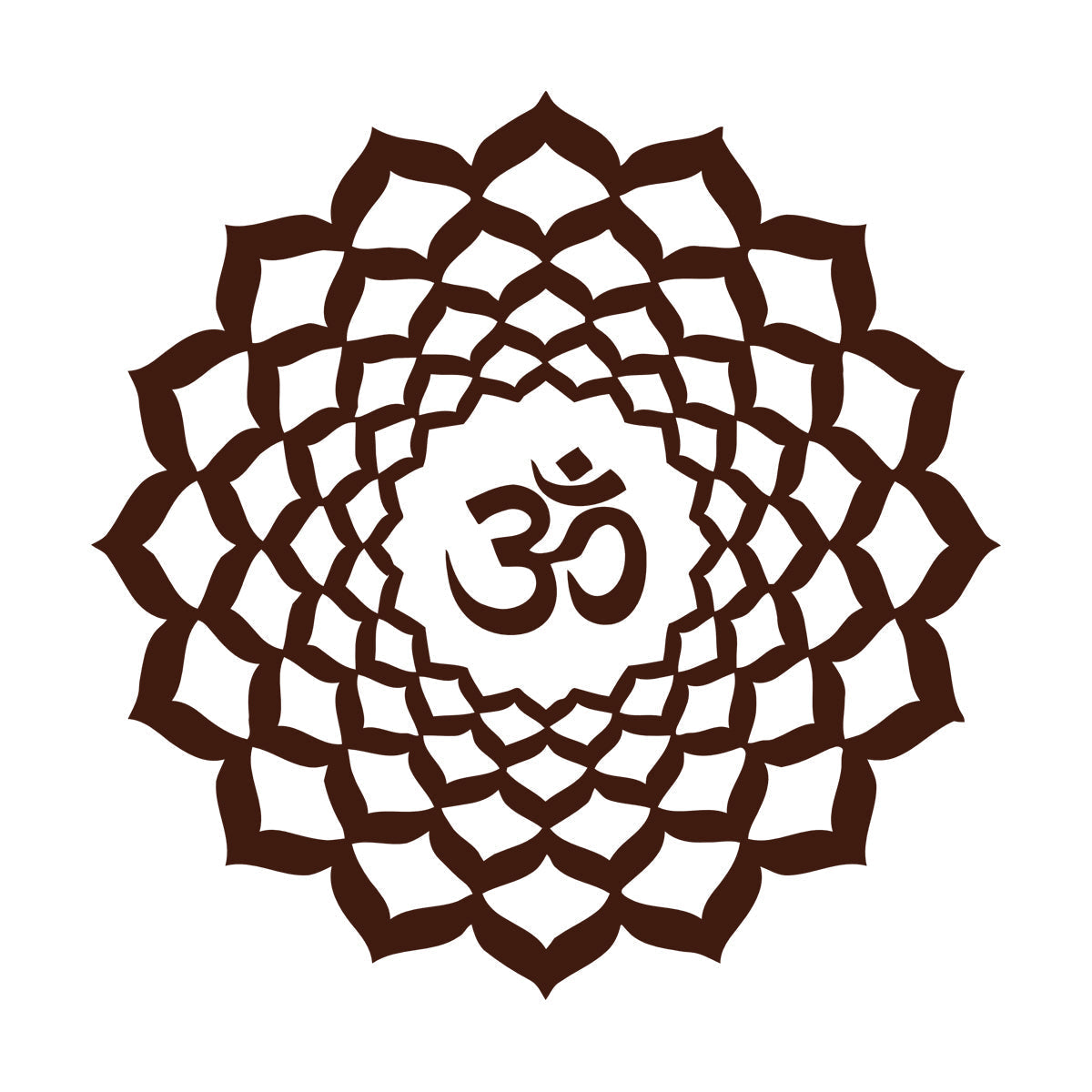 Vinyl Art Sticker Lotus Om Sanskrit Character Buddhism Mandala Car Body Decoration