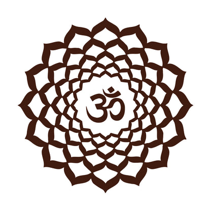 Vinyl Art Sticker Lotus Om Sanskrit Character Buddhism Mandala Car Body Decoration