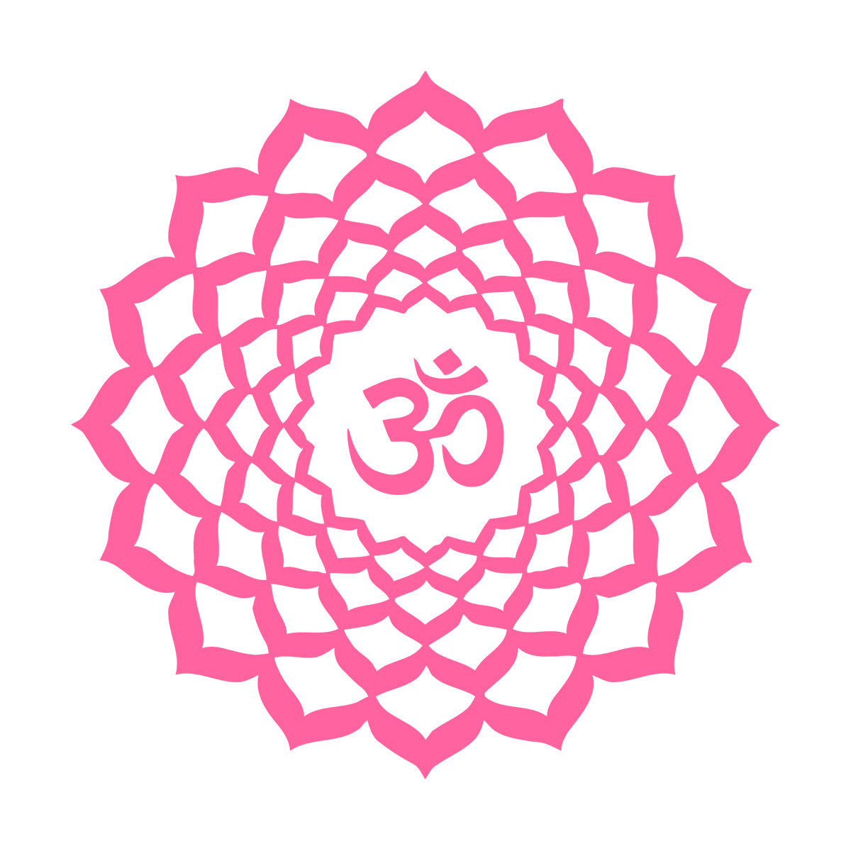 Vinyl Art Sticker Lotus Om Sanskrit Character Buddhism Mandala Car Body Decoration