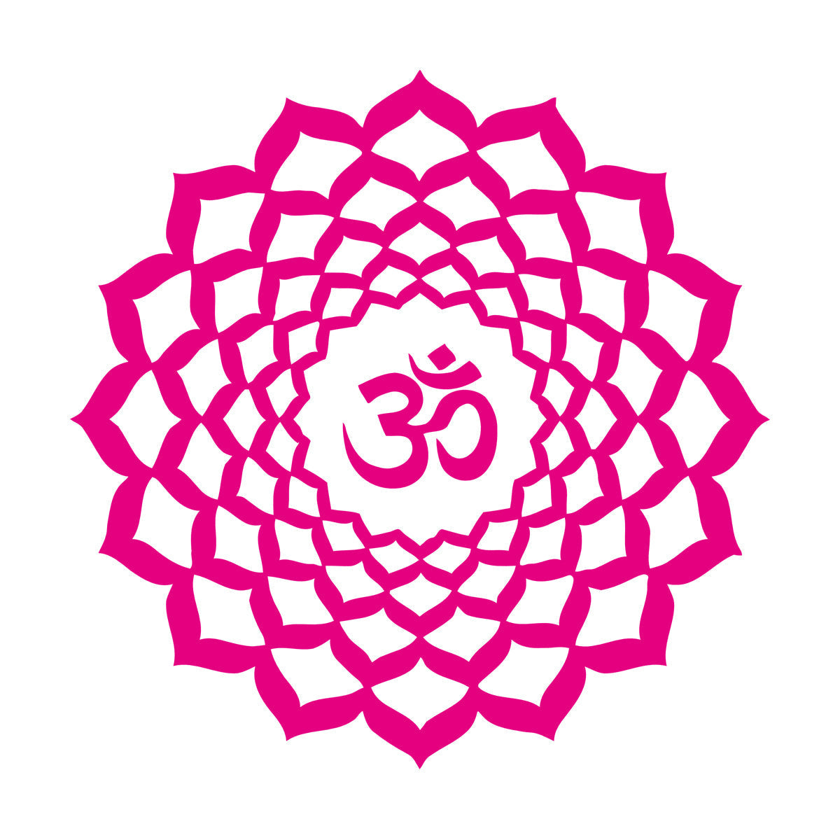 Vinyl Art Sticker Lotus Om Sanskrit Character Buddhism Mandala Car Body Decoration