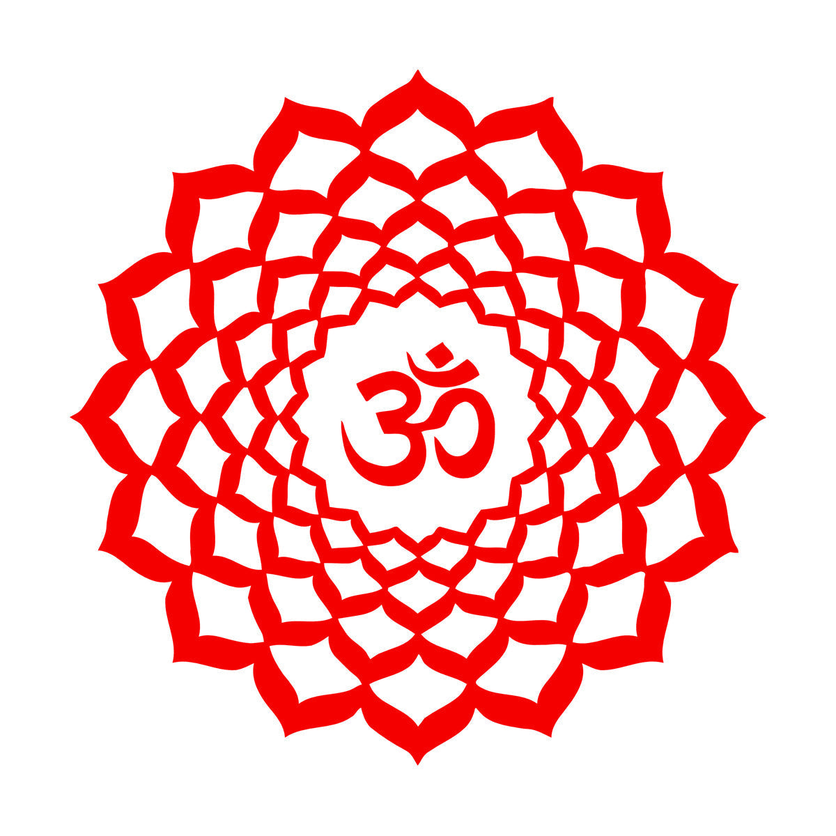 Vinyl Art Sticker Lotus Om Sanskrit Character Buddhism Mandala Car Body Decoration