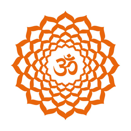 Vinyl Art Sticker Lotus Om Sanskrit Character Buddhism Mandala Car Body Decoration