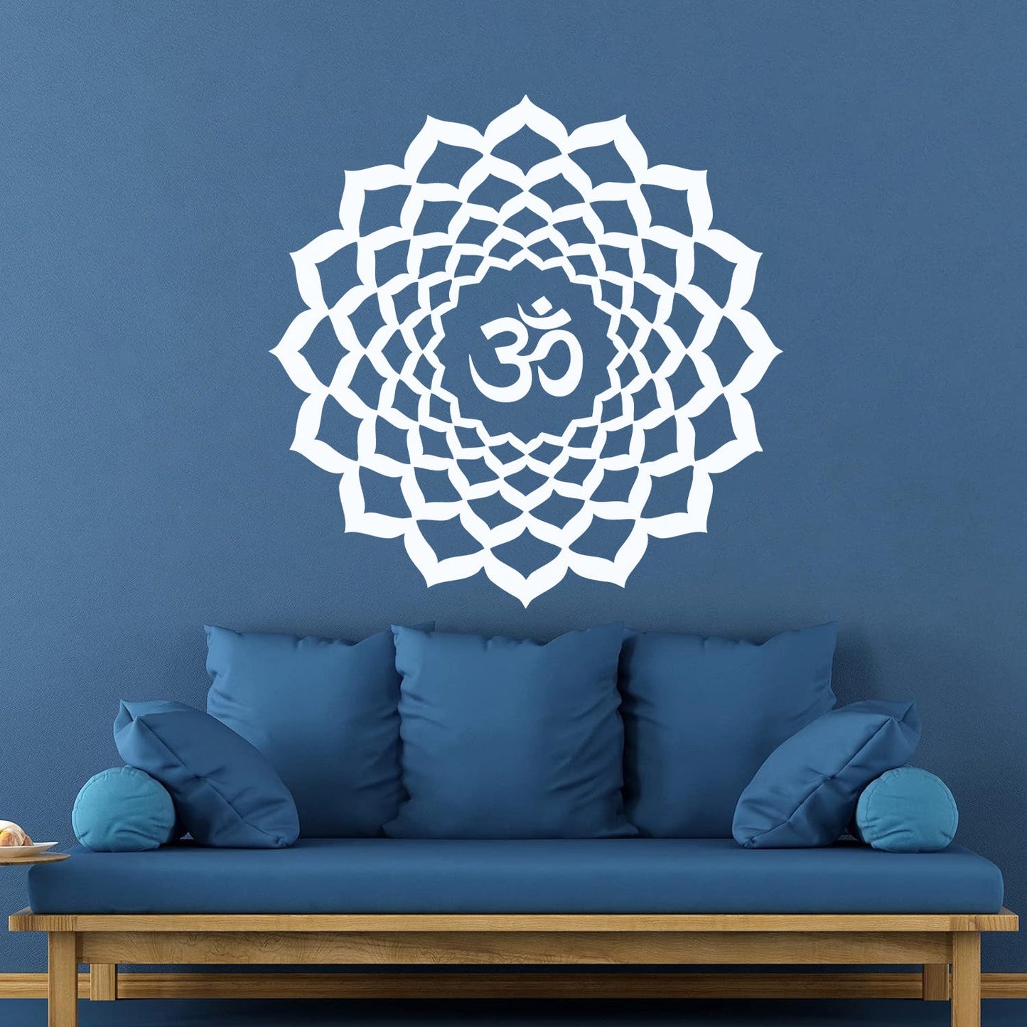 Vinyl Art Sticker Lotus Om Sanskrit Character Buddhism Mandala Car Body Decoration