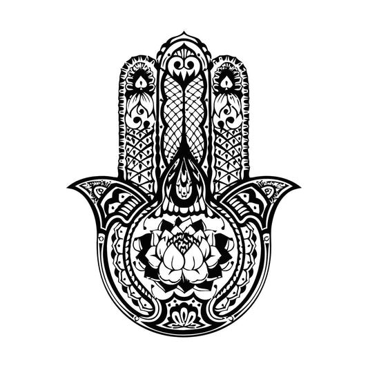 Wall Decals Lotus Yoga Hamsa Amulet Buddhism Do Not Damage The Wall Surface