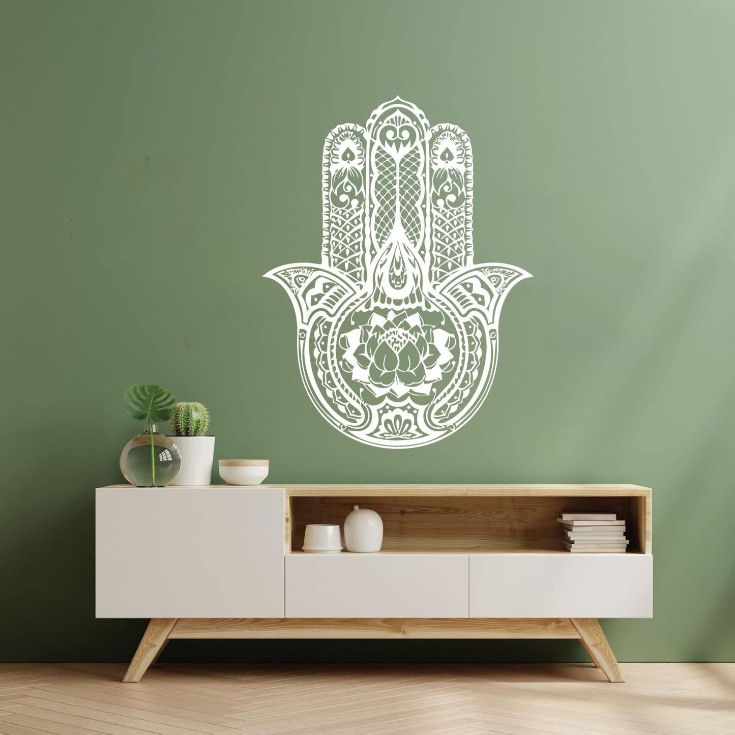 Wall Decals Lotus Yoga Hamsa Amulet Buddhism Do Not Damage The Wall Surface