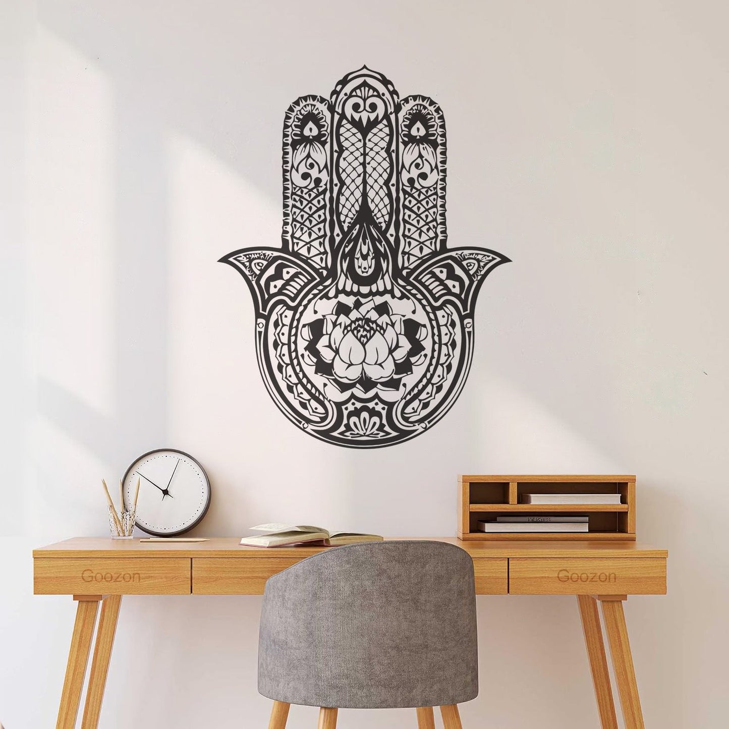 Wall Decals Lotus Yoga Hamsa Amulet Buddhism Do Not Damage The Wall Surface
